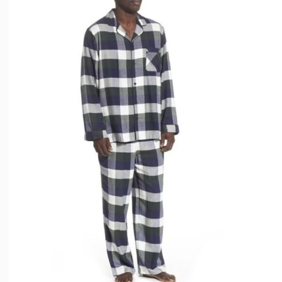 NORDSTROM MEN'S  Family Father Flannel Pajamas Set Multi Sz M - Picture 1 of 7